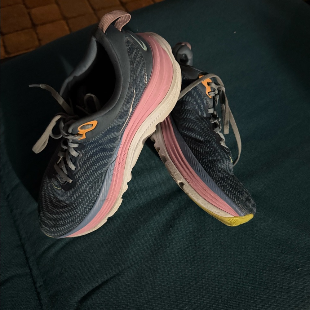 Hoka Gaviota 5, Laufschuh, Damen, Anchor/Grapefruit  size 11 - Picture 6 of 10